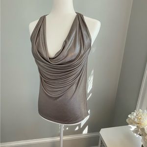 Metallic Rose Gold sexy Halter top